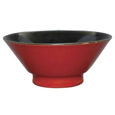 柚子赤(中黒) 切立高台6.3寸丼