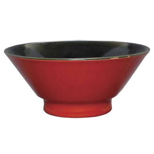 柚子赤(中黒) 切立高台6.3寸丼