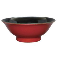 柚子赤(中黒) 6.5寸反高台丼