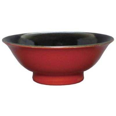 柚子赤(中黒) 7寸反高台丼