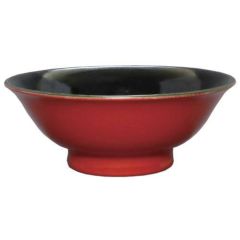 柚子赤(中黒) 7寸反高台丼