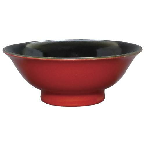 柚子赤(中黒) 7寸反高台丼