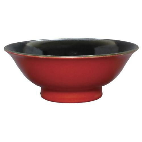 柚子赤(中黒) 6.3寸反高台丼