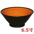 オレンジ 切立高台6.5寸丼