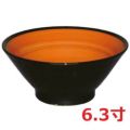 オレンジ 切立高台6.3寸丼