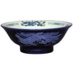 ルリ白竜 7寸反高台丼