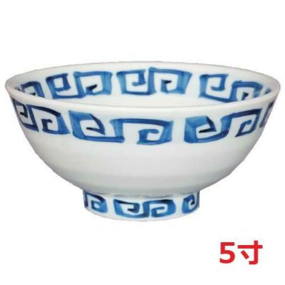 染付雷門 5寸種丼