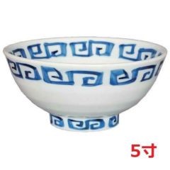 染付雷門 5寸種丼