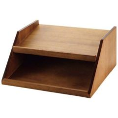 木製 オーガナイザーボックス用スタンド 1段3列 茶/業務用/新品/小物