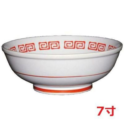 ラーメン丼 手描風赤雷門 7寸玉丼 10個入/業務用/新品/小物送料対象商品