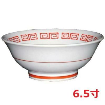 手描風赤雷門 丸反6.5寸丼