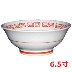 手描風赤雷門 丸反6.5寸丼