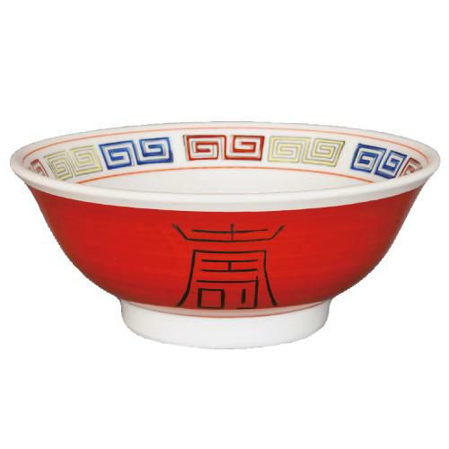 赤巻三色雷門 丸反7寸丼