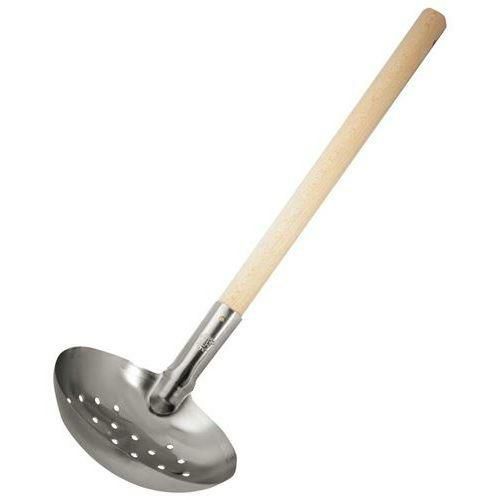 リス 18-0 木柄和食レードル 穴明