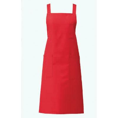 胸当てエプロン レッド