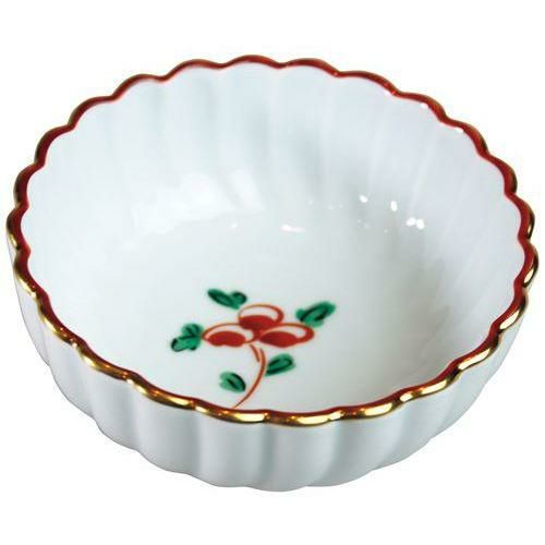 アルセラム強化食器 朱金見込花菊型小鉢 EC20-19