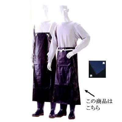 ロン耐油 胸無前掛 黒 L