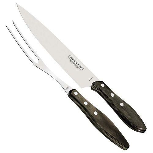 トラモンティーナ ポリウッド カービングフォーク＆ナイフ ダーク 21198／960