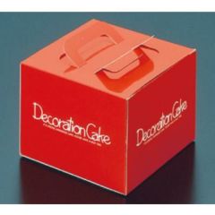 ケーキボックス ミニハンドデラックス・レッド（25枚入）4号 /グループT