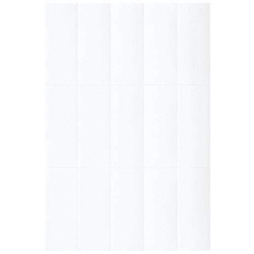 定位置管理シール 白 2×5cm ミシン目15枚（8シート入）