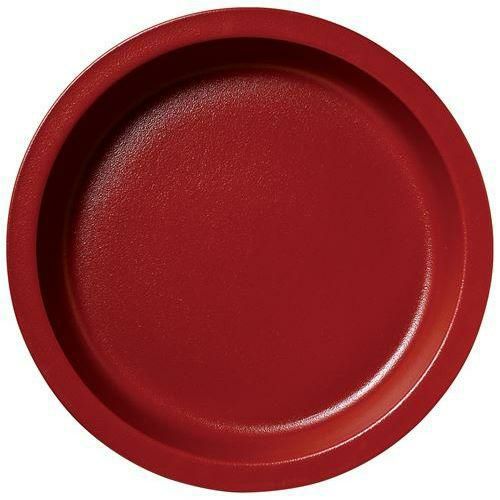 ラックポーセレン ガストロノームパン 丸型 深 L1/2 ダークレッド