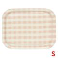 Rトレイ ミルキーチェック（S）ピンク（ノンスリップ加工）