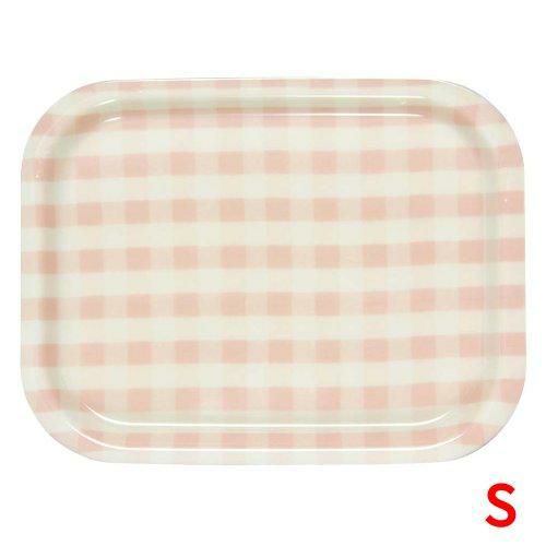 トレー Rトレー ミルキーチェック(S)ピンク(ノンスリップ加工)
