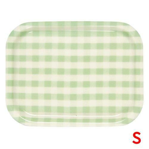 Rトレイ ミルキーチェック（S）グリーン（ノンスリップ加工）