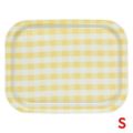 Rトレイ ミルキーチェック（S）イエロー（ノンスリップ加工）