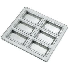 シリコン加工 フィナンシェ型 天板（6ヶ取）フラット仕上げ