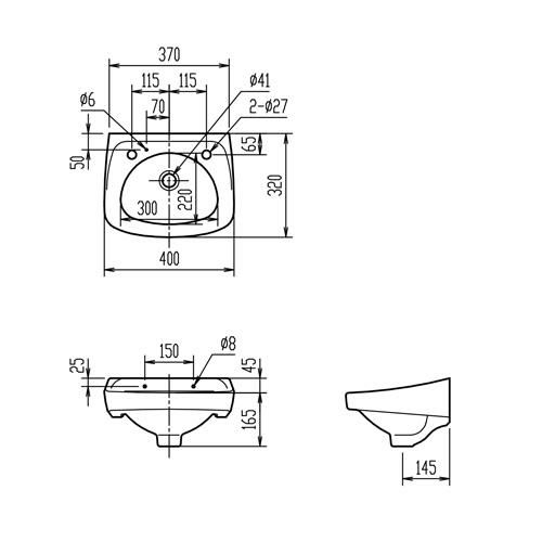 【リクシル】平付大形手洗器 立水栓等セット商品