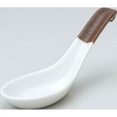 カラースプーン&レンゲ カギレンゲ-L 赤茶備前【まとめ買い商品】