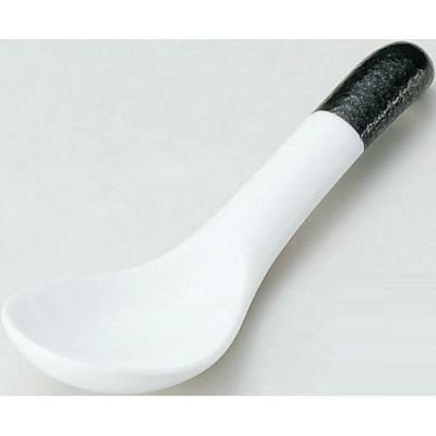 カラースプーン&レンゲ 洋風レンゲ 黒耀 黒【まとめ買い商品】