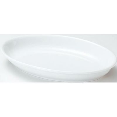 ユーラシア ホワイト 36cm だ円深皿【まとめ買い商品】