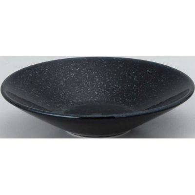 水明 黒御影 14cm深皿 黒御影 黒【まとめ買い商品】