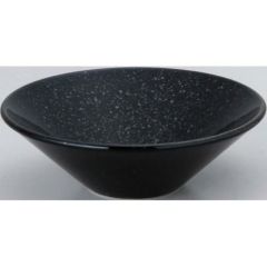 水明 黒御影 14cm浅ボール 黒御影 黒【まとめ買い商品】