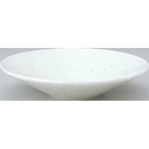 水明 粉引 21cm浅ボール 粉引【まとめ買い商品】