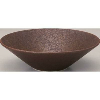 水明 赤茶備前 22cm浅ボール 赤茶備前【まとめ買い商品】