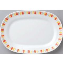 ダイヤセラム(強化) オレンジ十草 10吋 プラター【まとめ買い商品】