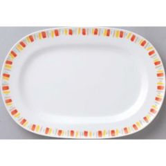 ダイヤセラム(強化) オレンジ十草 12吋 プラター【まとめ買い商品】