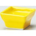 珍味&小付セレクション 角鉢4.5cm 黄 黄【まとめ買い商品】