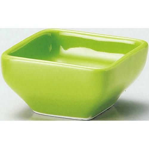 珍味&小付セレクション 角鉢8cm 緑 緑【まとめ買い商品】