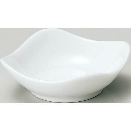 珍味&小付セレクション スクエア波小皿(小) 白 白【まとめ買い商品】