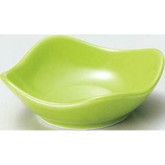 珍味&小付セレクション スクエア波小皿(小) 緑 緑【まとめ買い商品】