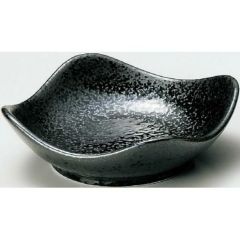 珍味&小付セレクション スクエア波小皿(大) 黒耀 黒【まとめ買い商品】