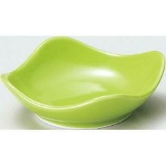 珍味&小付セレクション スクエア波小皿(大) 緑 緑【まとめ買い商品】
