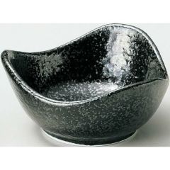 珍味&小付セレクション トライアングル波小鉢 黒耀 黒【まとめ買い商品】