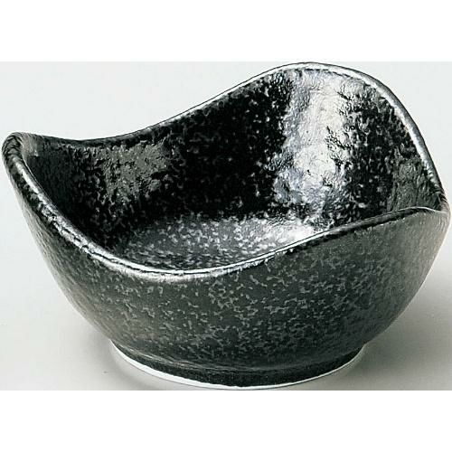 珍味&小付セレクション トライアングル波小鉢 黒耀 黒【まとめ買い商品】