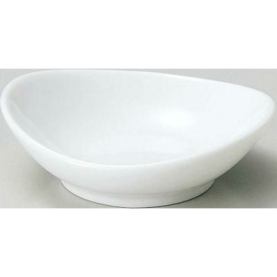 珍味&小付セレクション オーバル波小皿(小) 白 白【まとめ買い商品】