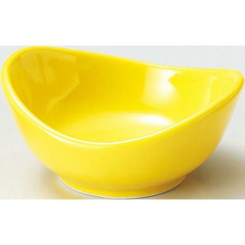 珍味&小付セレクション オーバル波小鉢 黄 黄【まとめ買い商品】